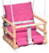 Holz Babyschaukel, Kinderschaukel, Schaukel für Kinder Schaukel 3 in 1 + SICHERHEITSGURT, Kleinkindschaukel, Baby schaukel und Schaukelsitz, Kinder schaukel Holz Indoor Outdoor (Rosa)