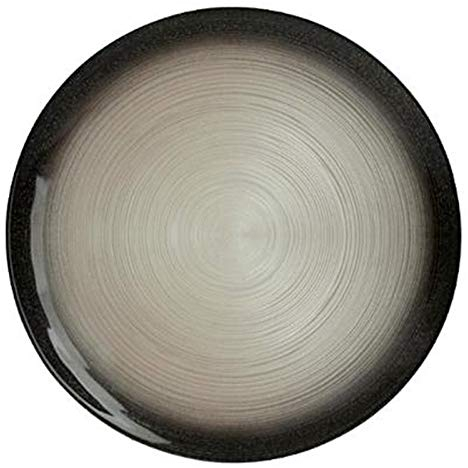 Secret de Gourmet - Lot de 6 Assiettes de Présentation Jem 33cm Noir & Argent