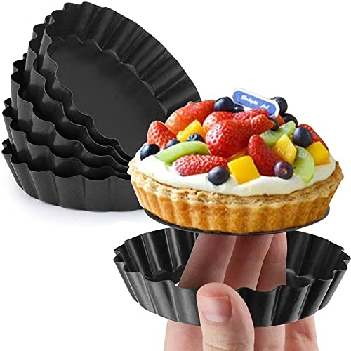 OUMIFA Fuente de Horno 1/2 / 3pcs 10cm Mini Bandeja de Hornear removible Parte Inferior Tart PANTENERA Nón (Color : 1PC)