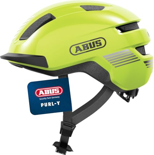 ABUS Purl-y Casco de Bicicleta, Adultos Unisex, Amarillo (Signal Yellow), L (57/61 cm)