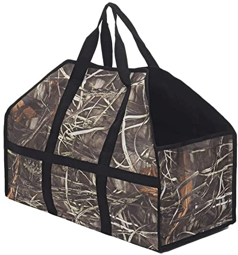 Firewood Bag Waxed Canvas Log Carrier Tote Bag Large Waxed Canvas Firewood Log Carrier Fire Place Wood Carring Bag Firewood Holder with Handles for Camping Best Gifts