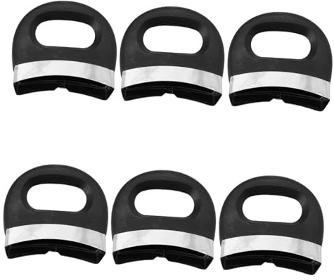 MAGICLULU 6 Asas Laterales de Baquelita para Ollas de Cocina, Doble Orificio y Diseño Cómodo, Accesorios Negros para Inducción, Pack de 6 Unidades