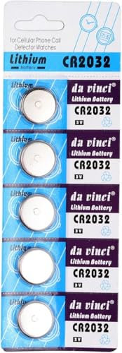 Novaease CR2032 Lithium Coin Cell Batteries 3V (5 Pack) – Battery Recommended for use in Key Fobs, Home Devices, Fitness, Medical Accessories, Door Chimes, Watches (Pack of 5)