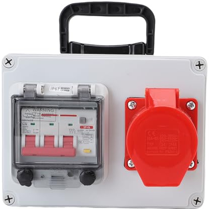 WALFRONT Portable Socket Box 200 x 150 x 100 mm, Sealed Carry Handle
