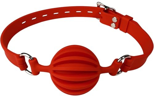 Bocca Gag Bondage in Silicone Giocattolo Sessuale Orale Rossa Bdsms Sex Toy Gioco di Ruolo Bondage Bocca Gag Uomo e Donne Gioco di Coppia per Adulti Ideale per Giochi in Camera da Letto