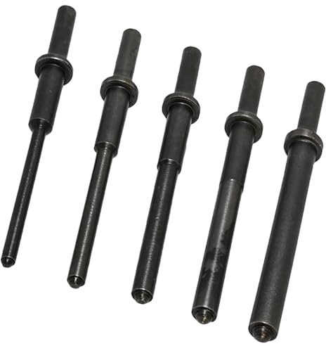 Phyxlyn Pneumatic Pilot Punch Set, 3/16 to 1/2 Pneumatic Roll Pin Punch 153mm Bolts Long Pins Fit for 0.401 Shank Air Hammer for Removing Roll Pins Hollow Tension Pins