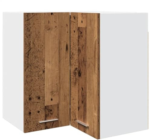 Helloshop26 Armoire d'angle Suspendue Grand Espace de Rangement 57 x 57 x 60 cm en Bois d'ingénierie Bois Ancien 02_0050764