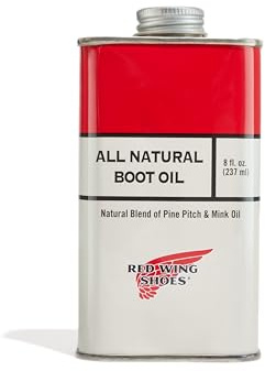 Red Wing Shoes All Natural Boot Oil, Pine Pitch and Mink Oil Blend, Leather Conditioner, 8 fl oz