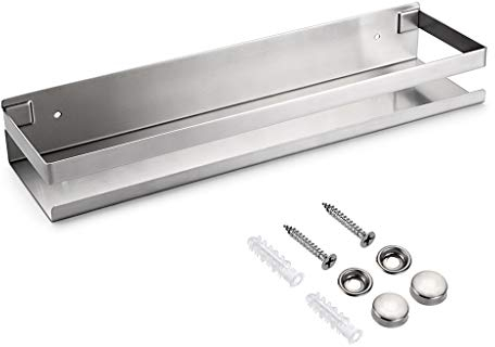 SUMNACON Duschablage Duschkorb Badregal rostfreier Edelstahl Regal für Wohnzimmer, Büro, Schlafzimmer, Badezimmer, Küche,(Silber, 40cm)