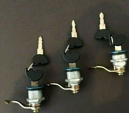 3 x Ersatzschloss Topcase Koffer Schloß Nova Roller Motorroller Retro Scooter