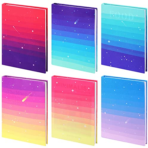 6 Stück dehnbare Buchumschläge Jumbo-Stoff Buchhüllen buntes Muster Druck Buchschutz waschbar wiederverwendbar schützende Lehrbuchhülle für Hardcover-Lehrbücher bis zu 22,9 x 27,9 cm (elegantes