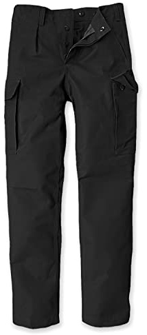 Spirit of England German Army Men´s Black Bundeswehr Security Moleskin Cargo Pants Trousers 100% Cotton (34W/32L/BW7)
