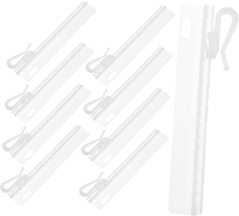 Ipetboom Ganchos Ajustables para Cortinas de Ventana Plásticos Instalación Rápida Accesorios Hogar Uso Salón y Dormitorio 50 Piezas