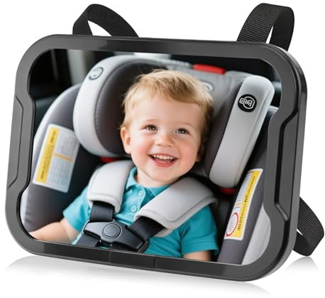 Specchietto Retrovisore Bambini, 360°Specchio per auto per sedile posteriore del bambino, Specchietto Retrovisore Auto con Ampia Visuale Chiara, Accessori Auto Neonato