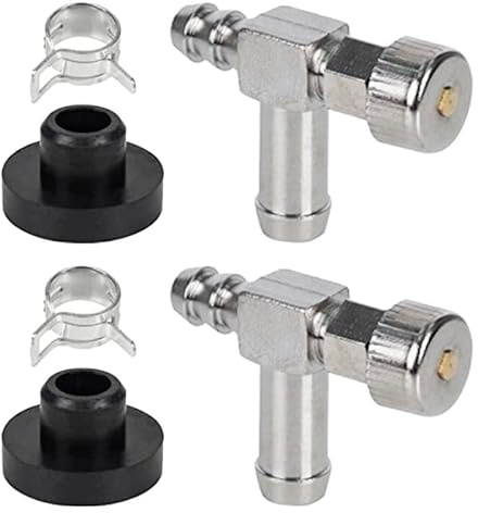 Getdoublerich Lot de 2 valves d'arrêt de carburant compatibles avec 751-0171 951-0171 1747184 1751477, pièce de rechange en plastique métallique avec œillet pour 735-0149 935-0149