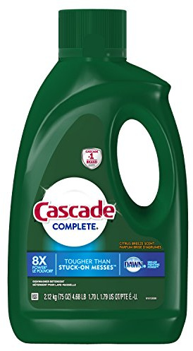 Cascade Complete Gel Dishwasher Detergent Liquid Gel, Citrus Breeze, 75 Oz