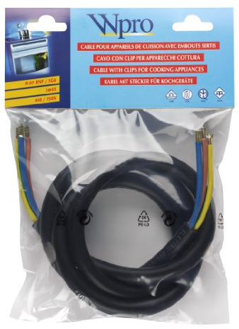 Wpro CAB360 Câble HO7 RNF 3G6 Sans Prise pour Appareils de Cuisson > 5750 Watts