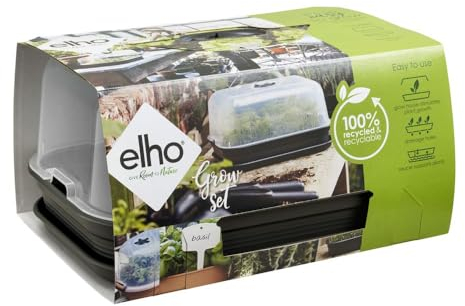 elho übertopf - green basics anzucht set allin1 restyled lebhaft schwarz - 40 x 30 x 19.9 cm