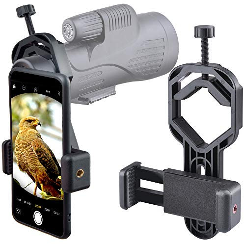 Starboosa Smartphone Telescope Adapter Camera Mount, Universal Phone Mount, Work with Telescope Spotting Scope Microscope Monocular Binocular - Fits iPhone, Samsung, HTC, LG and Smartphone