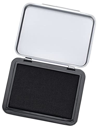 Ink Pad 78 x 55mm, Ink Stamp Pad Water-Based Black Stamp Pad for Rubber Art, Office, Home