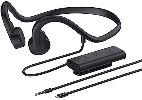 Auriculares De Conducción ósea Con Cable Con Micrófono, 2023 Auriculares Bluetooth 5.3 De Oído Abierto, Con Ambos Cables De 3,5 Mm/Typec, Auriculares Impermeables Ip68 Para Correr Entrenamientos