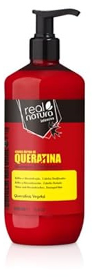 Real Natura - Champú Sin Sal Carga Rápida de Queratina - Fortalece y da Brillo Intenso - Libre de Sal - Reparación y Protección - Uso Diario y Versátil - 500 ml