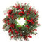 Folpus Couronne de Noël Aux Fruits Rouges pour La Porte D'entrée, Couronne de Noël pour