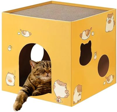 Letto per graffio per gatti-letto graffiante gatto multifunzionale | Letto di gatto morbido con superficie graffiante, accogliente salone per gatti, letto graffiante durevole per gatti, mobili per gat