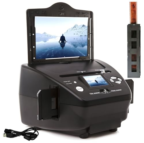 Escáner de Diapositivas escáner de película Digital con Pantalla LCD Grande de 2.4 , escáner de Diapositivas de Alta resolución Negativa incorporada en 128 MB de Memoria
