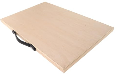 Anneome Tablero de Dibujo de Madera Maciza 44,5x30,5 Cm para Artistas Portátil Mango, Superficie Lisa para Bocetos, Adecuado para Estudiantes y Dibujo al Aire Libre