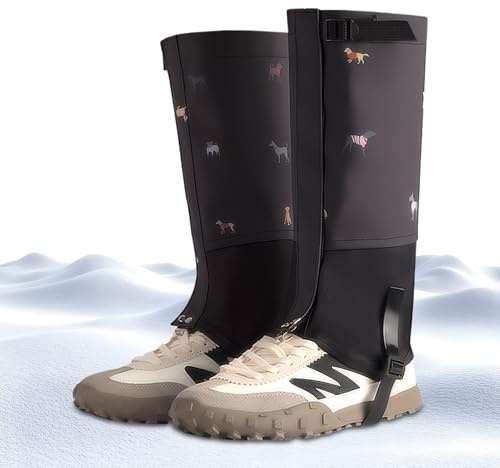 Knowlife Leg Gaiters | Waterproof Non-Slip Covers - Outdoor Children Leg Snow Gaiters - for Teens Boys Girls Children Climbing Motorcycling Snowshoeing Cycling Skiing Walking Outdoor