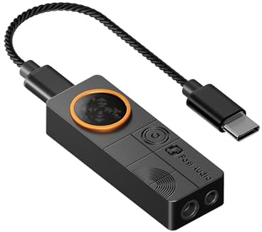 Fosi Audio DS3 USB-C DAC Amplificatore per Cuffie, con Audio Spaziale 7.1 per Gaming, ES9039Q2M XMOS POWERED, DSD512, 3,5 mm Singolo 4,4 mm Bilanciato, per PC/Telefono/PS5/Switch, Nero