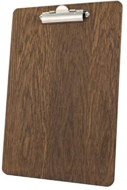 Kreidetafeln UK Klemmbrett mit Dunkles Eichenholz-Finish, Holz, Dunkel Braun (Dark Oak), 33,6 x 24 x 1,6 cm