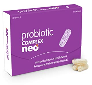 NEO | Probiotic Complex | 15 Cápsulas | Con Microgránulos a Base de Probióticos y Prebióticos | Mejora las Funciones Digestivas | Ayuda al Bienestar Intestinal