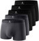 GLESTORE Calecon Homme Lot Boxer pour Homme Shorty Caleçon Modal sous Vetement Homme Microfibre 3 Noir & 2 Gris Foncé XL