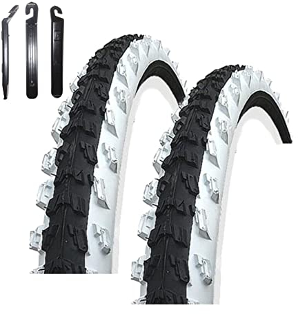 Angebot-Set / 2 x Kenda K-829 MTB 24 Fahrradreifen Fahrradmantel Schwarz/Weiß 50-507 (24x1.95) inkl. 3 Reifenheber