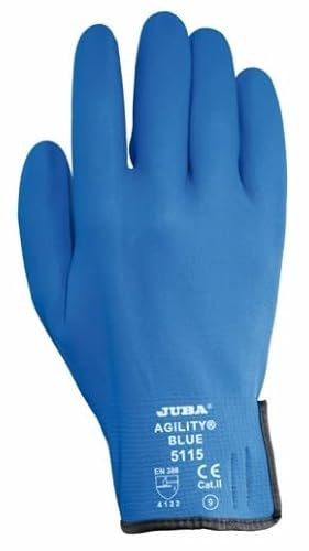 GUANTE QUIMICO M08 FOAM JUBA NITR. AZ AGILITY - CAJA 10 UDS