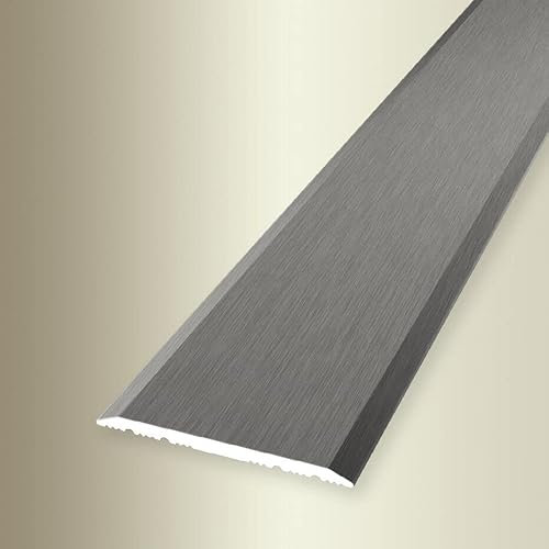 PROVISTON Profilo di transizione | Larghezza: 32 mm | Altezza: 0-99 mm | Lunghezza: 1000 mm | Alluminio anodizzato | Liscio | Acciaio inossidabile levigato | Autoadesivo