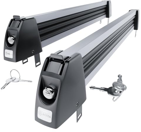 Mossa Portasci per barre portatutto - argento - per 3 paia di sci o 2 tavole da snowboard