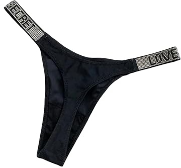 Fydranix Perizoma con Strass Lucidi per Donna Mutandine a Vita Bassa Biancheria Intima Sexy Slip per Donna Lingere Panty Underware Perizoma per Donna