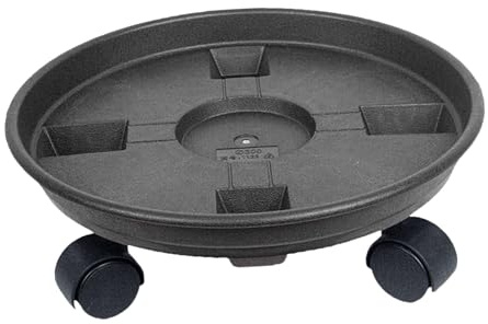JISADER Soucoupe pour Plantes, Support Roulant pour Plantes avec Roues, Rouleaux de déplacement de Pot Ronds pour Balcon, intérieur et extérieur, 27CM