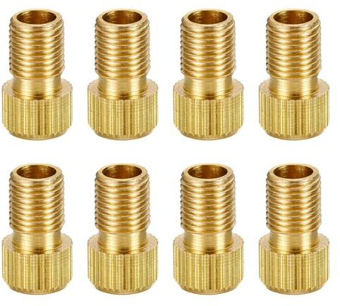 BIRLOZA 8 Stück Fahrradventil Adapter Alle Ventiladapter Mit Dichtring Fahrrad, Autoventil Adapter Luftpumpe Adapter Französisches Ventil Adapter Für Fahrradpumpe Standpumpe Luft- Ballpumpe