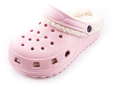 Zuecos Invierno de Mujer,Adulto,con Forro Caliente,EVA,Comodo,Antideslizante, casa Exterior y Interior.(Rosa 36)