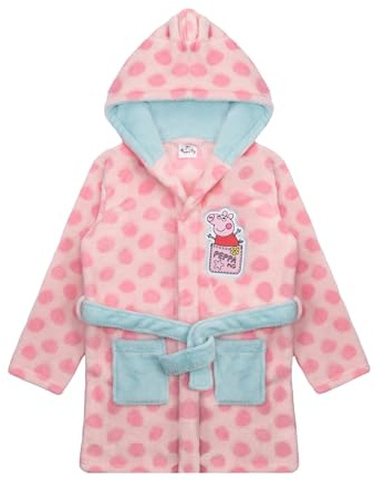Peppa Pig Accappatoio per Bambina Peppa Pig Accappatoio in Pile Casa, Colore: rosa., 98