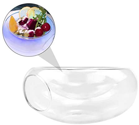 Vajilla de vidrio Almacenamiento Recipientes for pastas y dulces Recipientes for alimentos Ensaladera de frutas Frutero con apertura lateral Plato for servir frutas Tapas Plato for servir hielo seco T