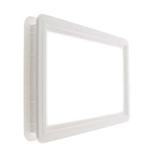cyclingcolors hublot de porte de garage rectangulaire à clipser PVC blanc