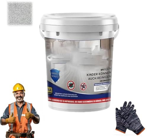 Qosigote High-Gloss Marble Effect Epoxy Floor Coating, Forubom Floor Paint, Premium-Grade Paint For Concrete, Wood, Garage, Outdoor & Indoor Floors 0.5kg (D)