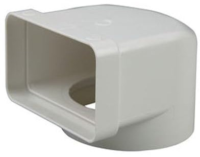 Suinga Codo Mixto Vertical 90º Ø 100mm 55x110 mm | Accesorio de Extracción Ignífugo para Aireadores Extractores | Alta Eficiencia para Ventilación | Resistente a la Humedad y Altas Temperaturas