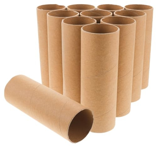 Tofficu 20 Tubos De Cartón Para Manualidades: Rollos De Papel Kraft De 15 Cm Para Manualidades, Tubos De Papel En Para Proyectos De Arte Infantil, Color Caqui.