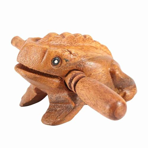 Lwuey Hölz Guiro Frosch mit Schlägel, Thailand Percussion Musikinstrument